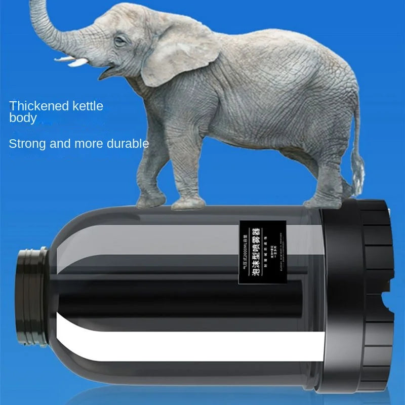 2L Hand Pump Foam Sprayer: Pneumatic Foam Cannon for Car Wash - Includes 3 Nozzle Types, Ideal for Snow Foam and Window Cleaning