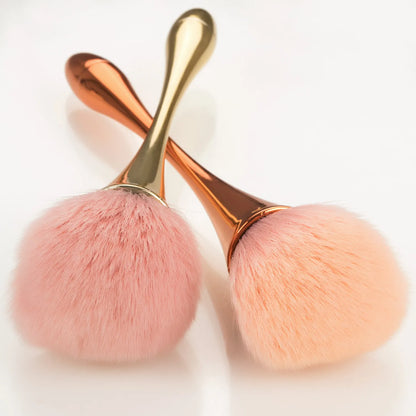 Rose Gold Powder Blush Brush - Professional Large Cosmetic Face Contouring Makeup Tool