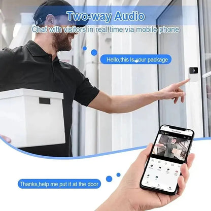 Wireless WIFI Video Doorbell Camera - Smart Home Security HD Door Bell with Night Vision - Two Way Intercom & Voice Change