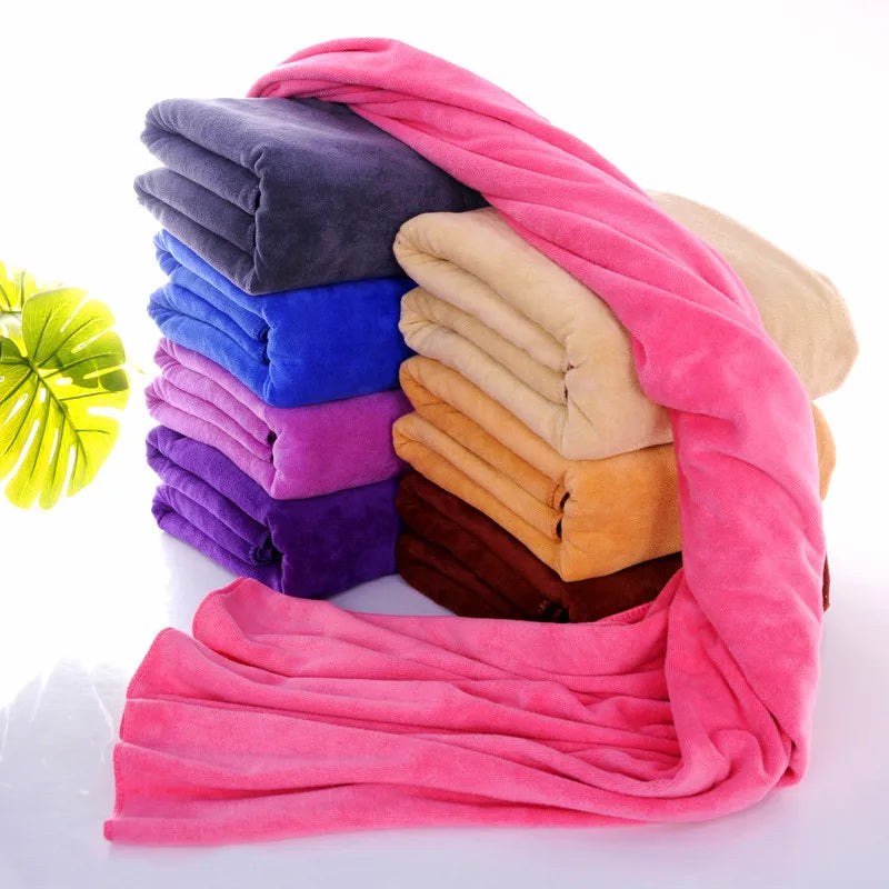 Thickened Large Microfiber Bath Towel – Super Absorbent and Quick-Drying Multi-Purpose Towel