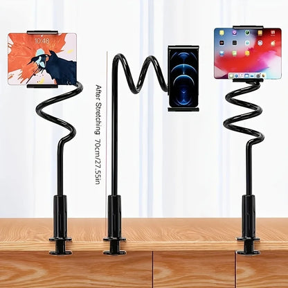 Lazy Bedside Desktop Mobile Phone Tablet Stand - Compatible with Xiaomi, iPhone, iPad - Supports Various Desktop Stands