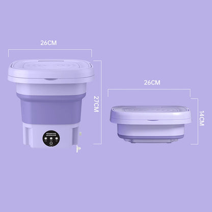 Portable Foldable Washing Machine: 8L Capacity for Socks, Underwear, Panties - Retractable and Automatic with Spinning Dry Function, 3 Models Available