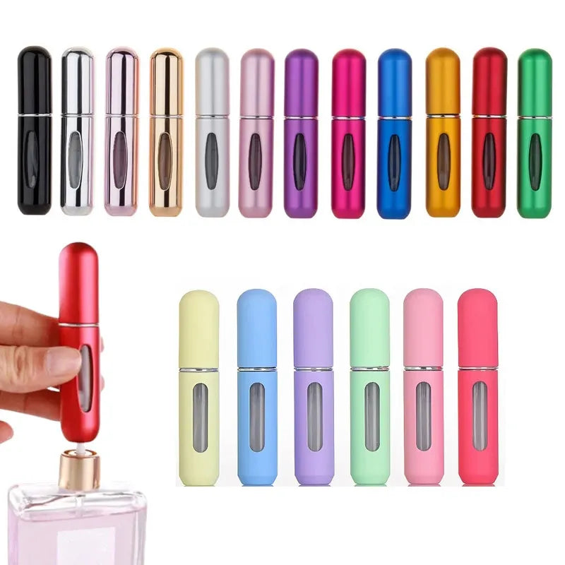 Portable 5ml Mini Refillable Spray Atomizer Bottle - Travel-Friendly Perfume Jar and Cosmetic Container