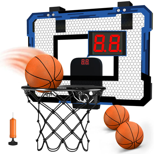 Kids Basketball Toy Set – Foldable Wall-Mount Hoop and Balls for Boys & Girls 3+ Years – Indoor/Outdoor Sports Game