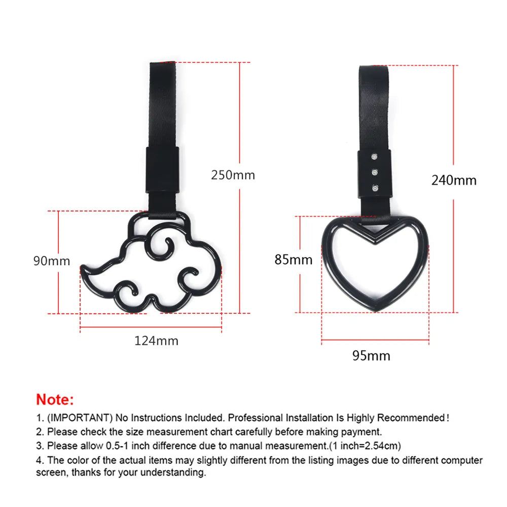 JDM Train Bus Handle Hand Strap: Tsurikawa Ring Heart Styling Drift Charm Strap - Drift Auto Accessories Car Strap (1pcs)