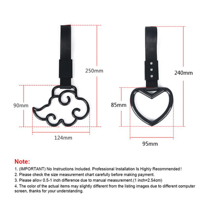 JDM Train Bus Handle Hand Strap: Tsurikawa Ring Heart Styling Drift Charm Strap - Drift Auto Accessories Car Strap (1pcs)