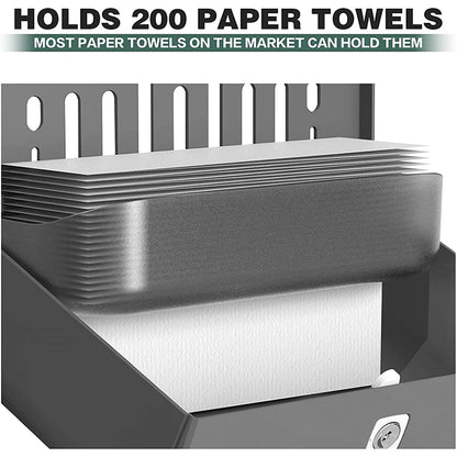 interhasa! Punch-Free Paper Towel Dispenser: Wall-Mounted Tissue Holder for Bathroom Toilet - Convenient Paper Towel Storage