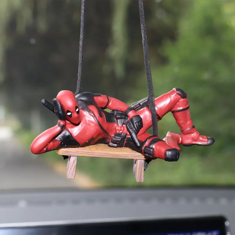 Marvel Deadpool Car Rearview Mirror Pendant – Mini Model Action Figure | New Hot Christmas Gift for Deadpool Fans