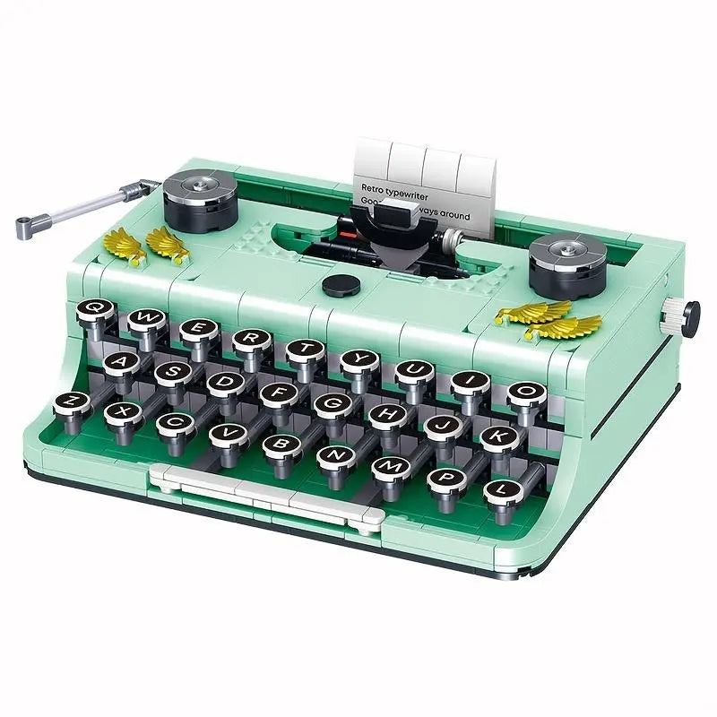 820PCS Typewriter Micro Building Blocks Toy - Classic Retro Machine for Creative Adults & Kids, Ideal Christmas Gift