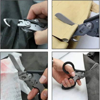 Multifunctional Raptor Tactical Folding Scissors - Belt Cutting, First Aid Expert, Outdoor Survival Tool Combo Scissors