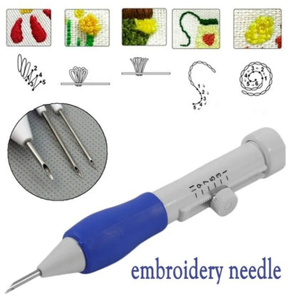 Interchangeable DIY Crafts Magic Pen | Embroidery Pencil Punch Thimble | Sewing Accessories | Embroidery Needle Tool