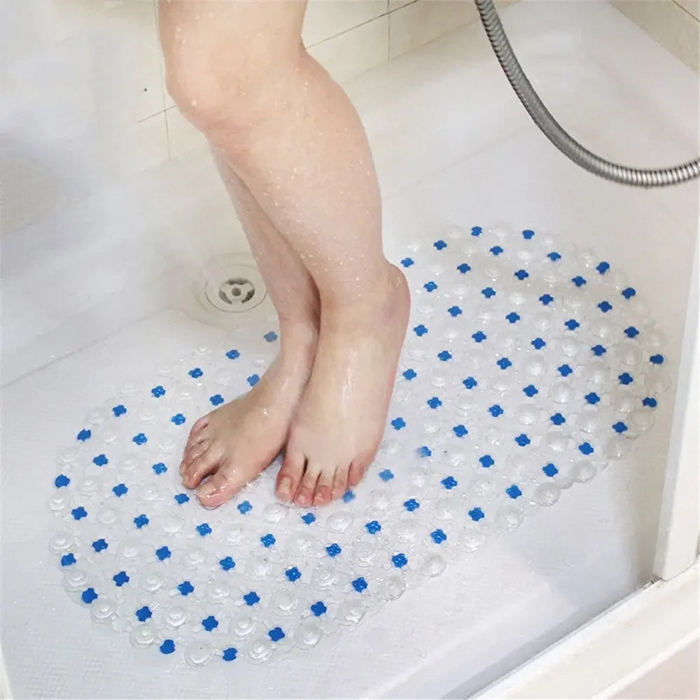 Large Non-Slip Bathroom Mat - Massage Bath Rug with Suction Cups | Home Bathroom Supplies