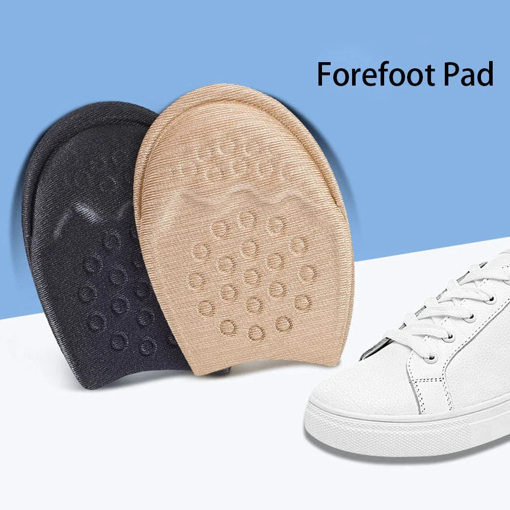 Half Insoles for Shoes - Forefoot Cushions and Non-Slip Sole Inserts, Size Reducer and Pain Relief for High Heels