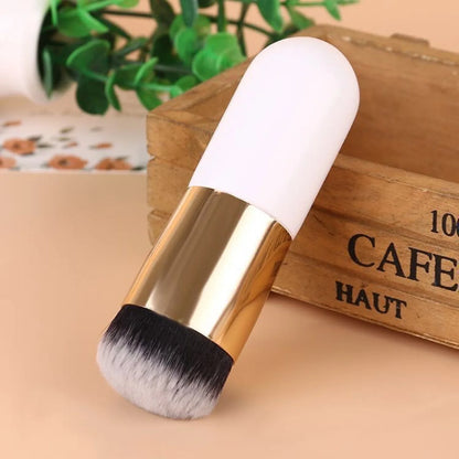 2023 Chubby Pier Foundation Brush – Flat Cream Makeup Brush for Professional Cosmetic Application