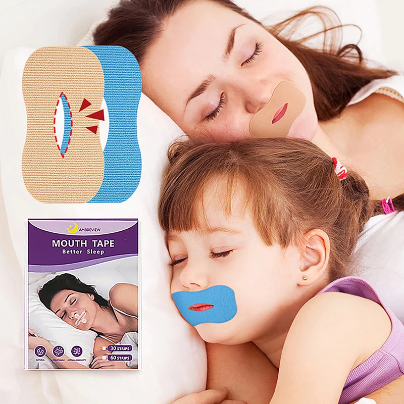 Anti-Snoring Mouth Sticker: 10/30PC Night Sleep Lip Nose Breathing Improving Patch - Mouth Correction Orthosis Tape for Children & Adults