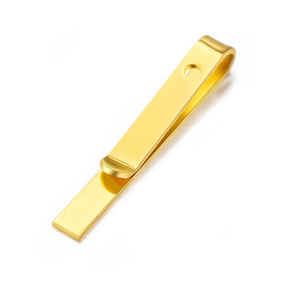 Classic Men’s Tie Pin Clips - Casual Style Fashion Jewelry, Silver and Golden Color, Exquisite Wedding Tie Bar