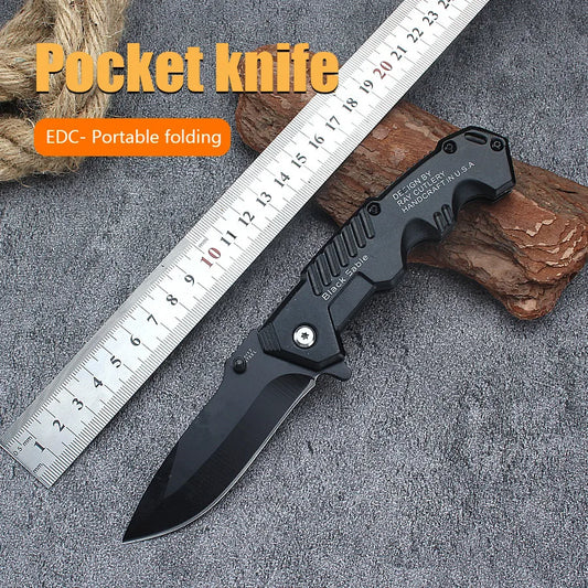 High Hardness Folding Tactical Survival Knife - Outdoor Self-Defense EDC Tool for Camping & Hunting