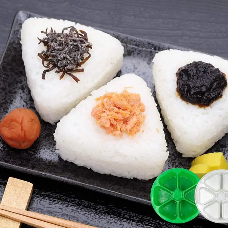 Triangular Sushi Maker Kit - DIY Onigiri Rice Ball Press and Mold for Japanese Bento Box Kitchen Tools