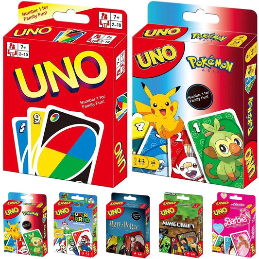 ONE FLIP! Board Game - UNO Cards with Harry, Naruto, Super Mario Themes, Christmas Card Table Game, Fun for Adults & Kids, Ideal Birthday Gift Toy