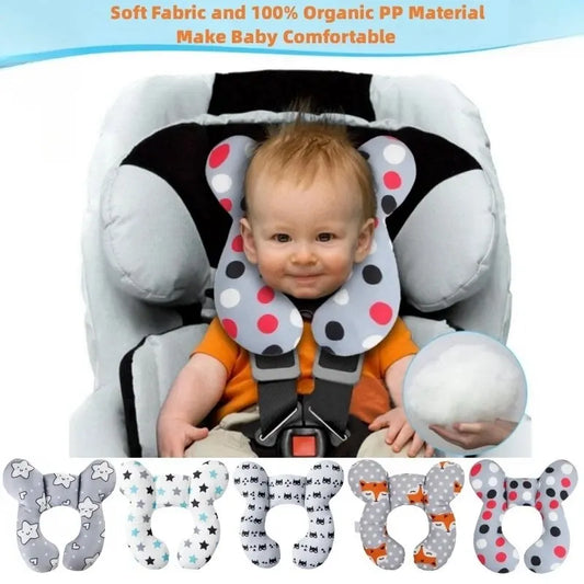 Upgraded Baby Travel Pillow - Head & Neck Support for Car Seat, Pushchair, & Travel | Comfortable Neck Pillow