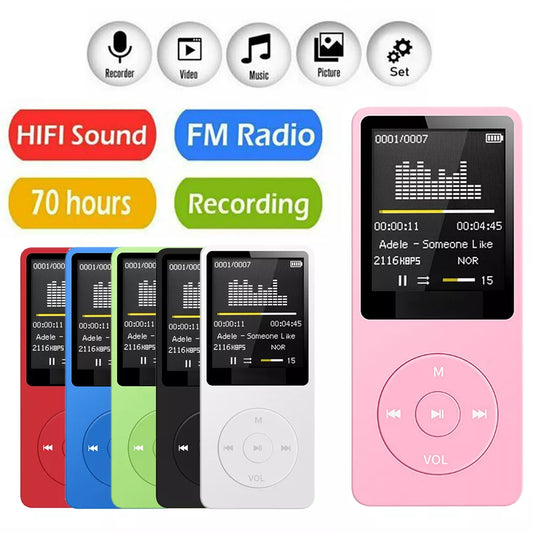 Portable Pocket MP3 Player with USB Charging, Digital Display Screen - Ideal for Sports, Running, Walking, and Lossless Music Playback