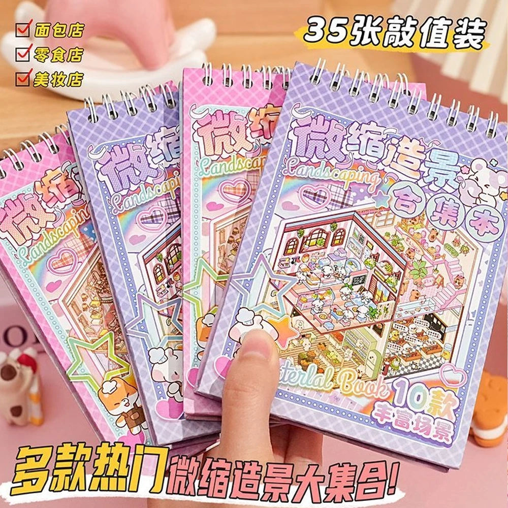 New 3D Cartoon Landscape Sticker Book - 10/20Pcs DIY Scene Pocket Stickers for Kids, Perfect Festival and Birthday Gift