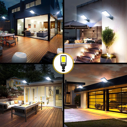 Waterproof Motion Sensor Solar Outdoor Lights: 1/2/6pc 117COB LED Security Wall Lights - 3 Modes for Patio, Garage, Yard