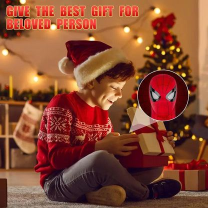 Spiderman Mask with Movable Eyes – Remote Control Peter Parker Cosplay Toy | Halloween Costume and Christmas Gift for Kids