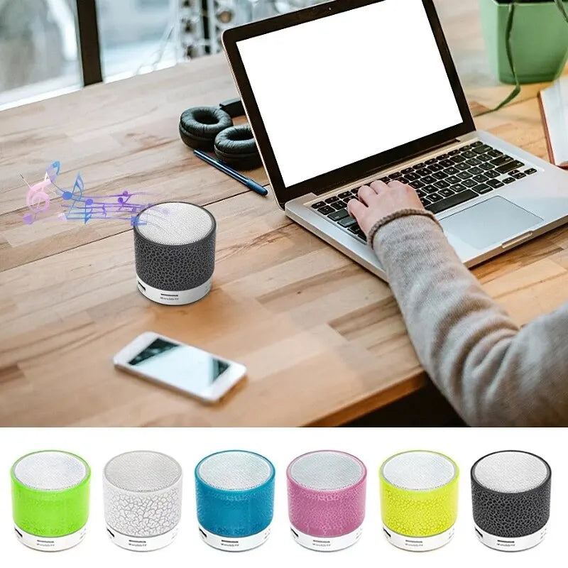 Bluetooth Mini Speaker - Wireless Speaker with Colorful LED, TF Card, USB Subwoofer, Portable MP3 Music Sound Column for PC Phone