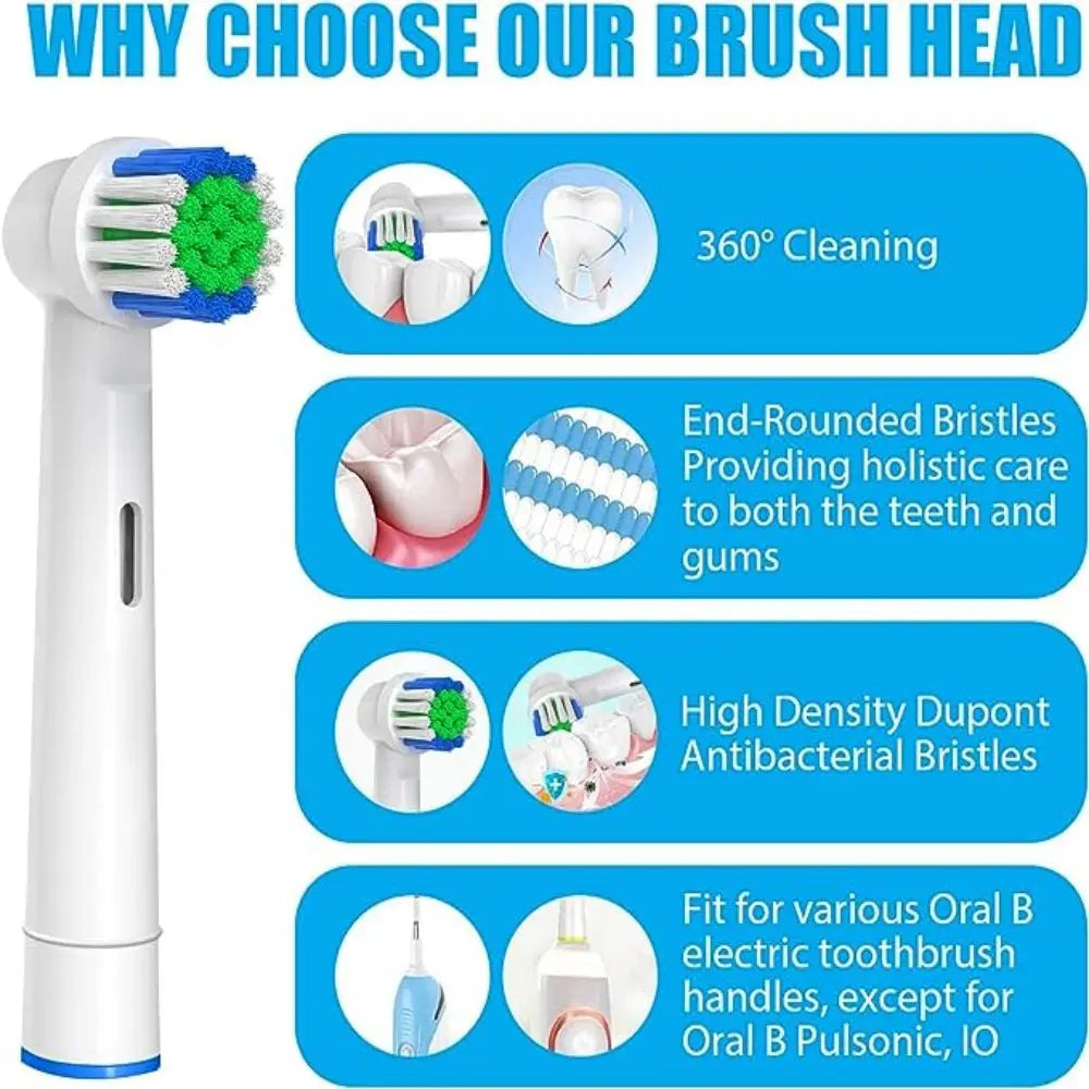 Replacement Toothbrush Heads Compatible with Oral-B Braun - Professional Electric Toothbrush Heads, 4/12/16/20 Pcs