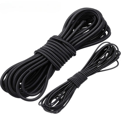 High Quality Black Elastic Cord - Strong Rubber Belt for Sewing & Crafts | 3/4/5/6/8MM | DIY Sewing Accessories Bands