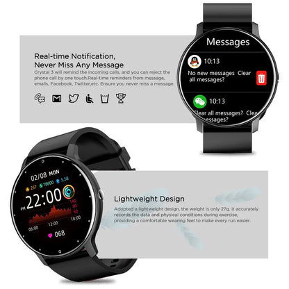 2023 Men's Smart Watch - Full Touch Screen Digital Fitness Tracker, IP68 Waterproof Sports Watch for Xiaomi & Huawei Phones