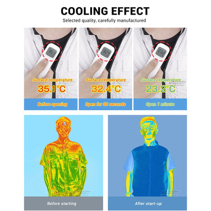 2024 Wearable Cooling Fan Vest – Air-Conditioned Cooling Clothes, 13 Hours of Relief for High-Temperature Work, Fishing & Hiking