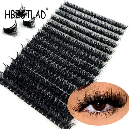 Mixed Tray Individual Lashes: 3D Russia Volume Eye Lashes - Soft, Natural Mink Cluster False Eyelashes - 30D, 40D, 60D, 80D Options