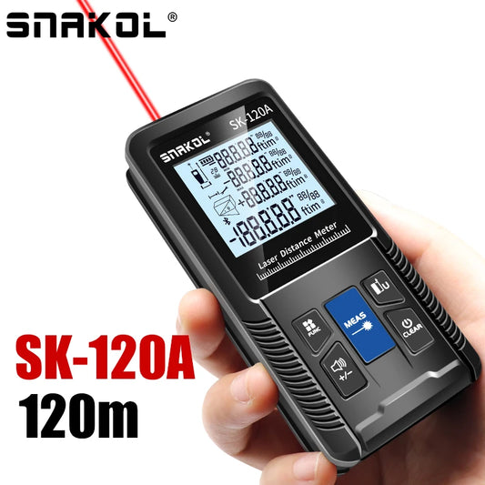 Snakol Laser Distance Meter - Digital Rangefinder with 40m to 120m Options, Accurate Distance Measuring Tape and Ruler