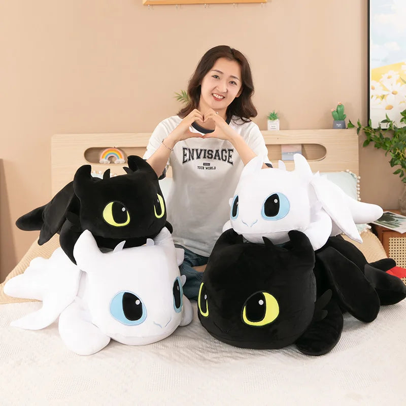 MINISO Little Flying Dragon Plush Toy - Toothless Doll Pillow, Party Model, Ideal Birthday Gift for Girls