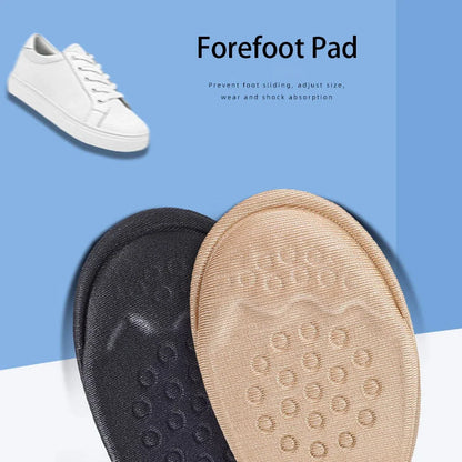 Half Insoles for Shoes - Forefoot Cushions and Non-Slip Sole Inserts, Size Reducer and Pain Relief for High Heels