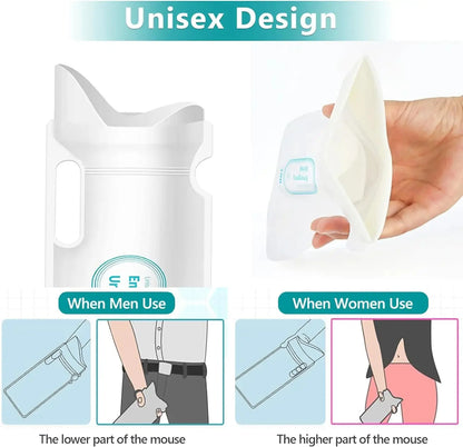 4PCS 700ml Emergency Car Urine Bags: Portable Vomit & Toilet Bags - Disposable Unisex Urinal with Protective Cover