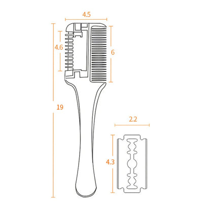 Hair Cutting Comb with Razor Blades – Thinning and Trimming Tool for Barbershop and Salon Styling