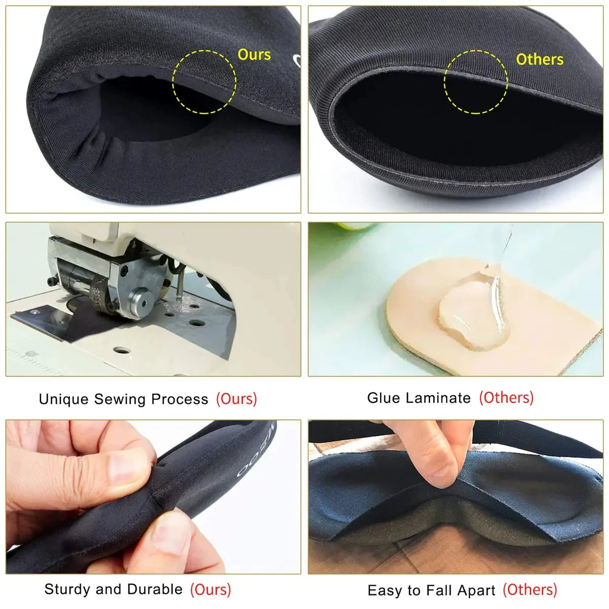 3D Contoured Eye Mask for Sleeping - Molded Blindfold with Light Blocking, Night Sleep Mask for Men and Women