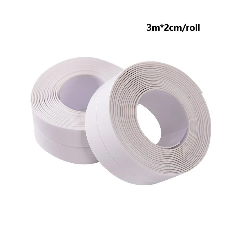 Bathroom Waterproof Wall Sticker: PVC Adhesive Sealing Tape for Sink Edge and Kitchen Bathroom Accessories