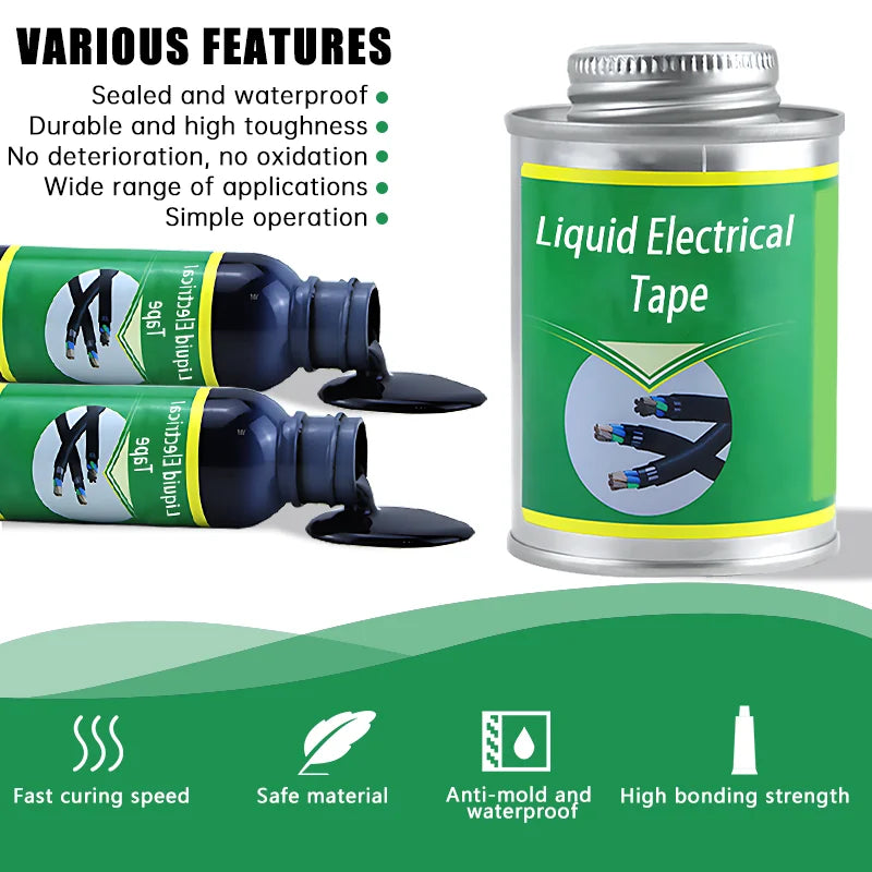 Waterproof Liquid Electrical Tape: Insulating Tape Repair Rubber for Electrical Wire Cable - Liquid Insulation Paste for Coating and Fixing Lines