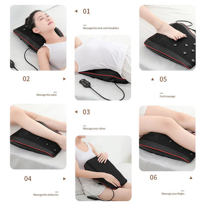 Portable Waist Massage Car Massager - Heating Neck and Body Relaxation for Muscle Relaxation