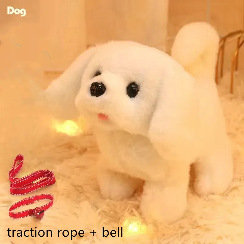 Interactive Plush Baby Toy Dog - Walks, Barks and Wags Tail, Electronic Puppy Montessori Toy for Boys and Girls, Ideal Christmas Gift