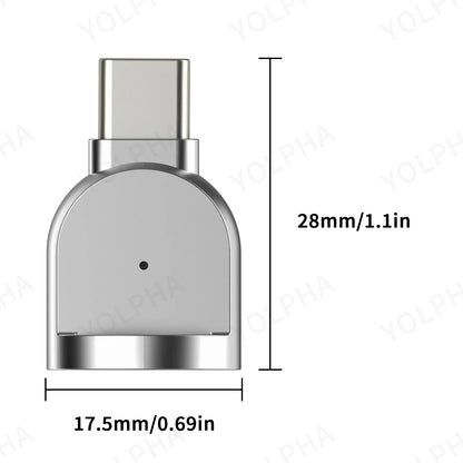 Type C to Micro-SD/TF Adapter Card Reader - High-Speed USB-C Smart Memory Card Reader for iPhone 15, Samsung, Laptop