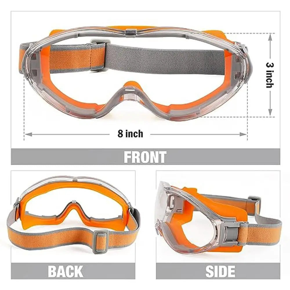 New Safety Goggles - Anti-Fog Clear Lens, Dust Proof Work Lab Eyewear, Industrial Grade Eye Protection