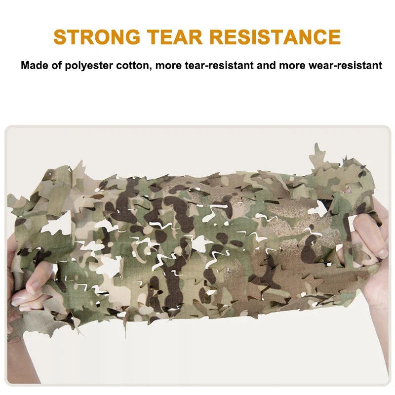 3D Camo Laser Cut Leaf Shape Airsoft Helmet Cover - Mesh Cloth for Paintball, Paratrooper, and Hunting Helmet Accessories