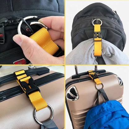 Luggage Straps for Suitcases | Metal Spring Clip | Adjustable Nylon Belts | Carry-On Bags Wheelbarrow Wear - Secure Travel Gear