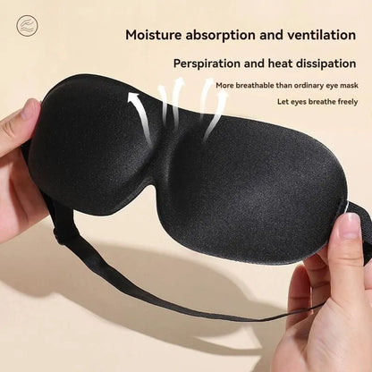 3D Non-Marking Eye Mask - Simple Solid Color Blackout Sleep Mask for Students and Lunch Breaks