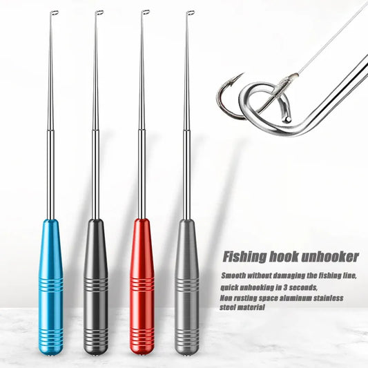 Deep Throat Fishing Hook Unhooker: Quick Uncoupling Tool for Carp Fishing - Stainless Steel Safety Extractor